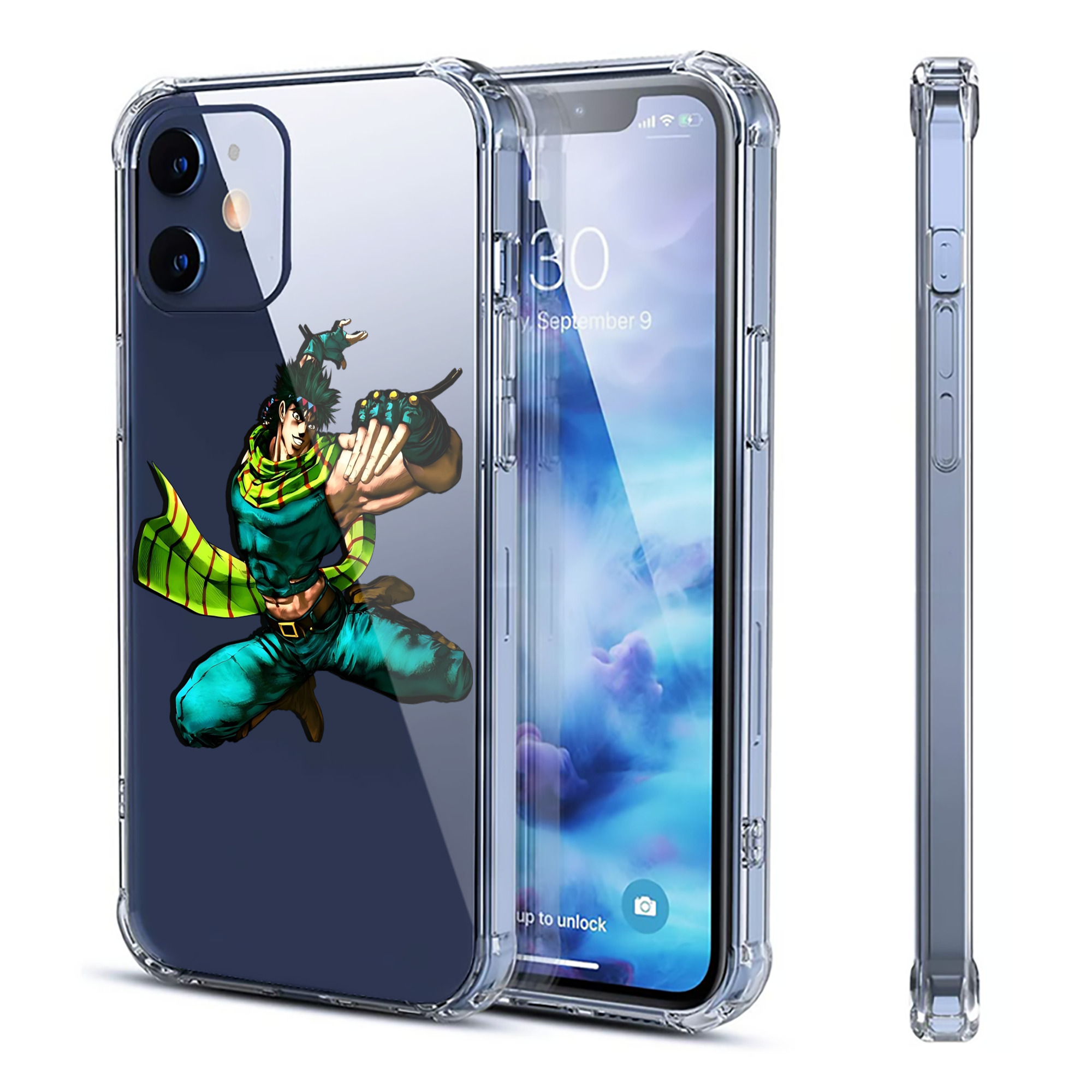 （画像用） ジョジョの奇妙な冒険 ジョセフ?ジョースター JoJo's Bizarre Adventure Joseph Joestar 【iPhone 12シリーズ対応】透明スマホケース（クリアソフトケース）